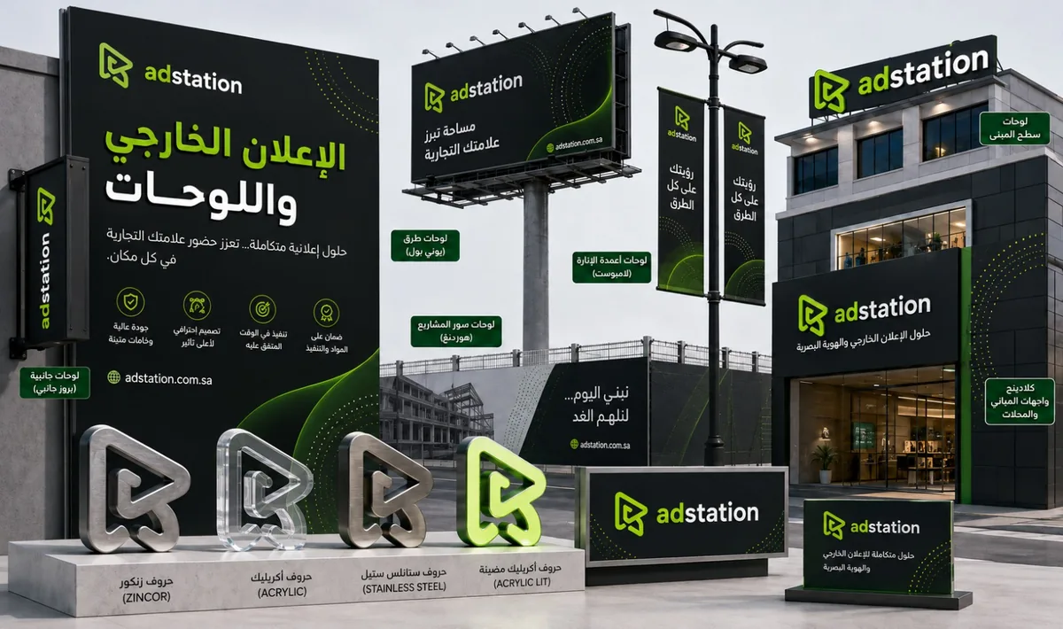اللوحات والإعلانات الداخلية والخارجية